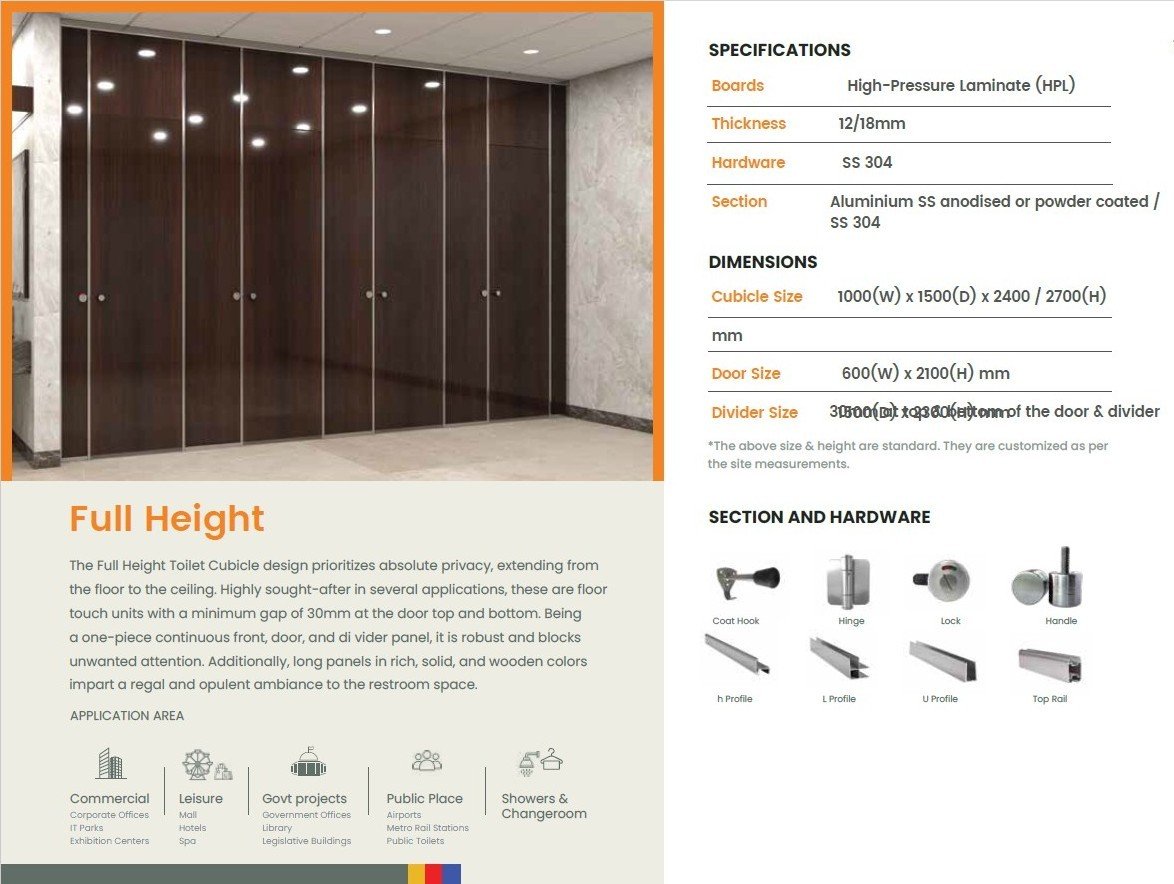 Toilet Cubicle Supply & Installation